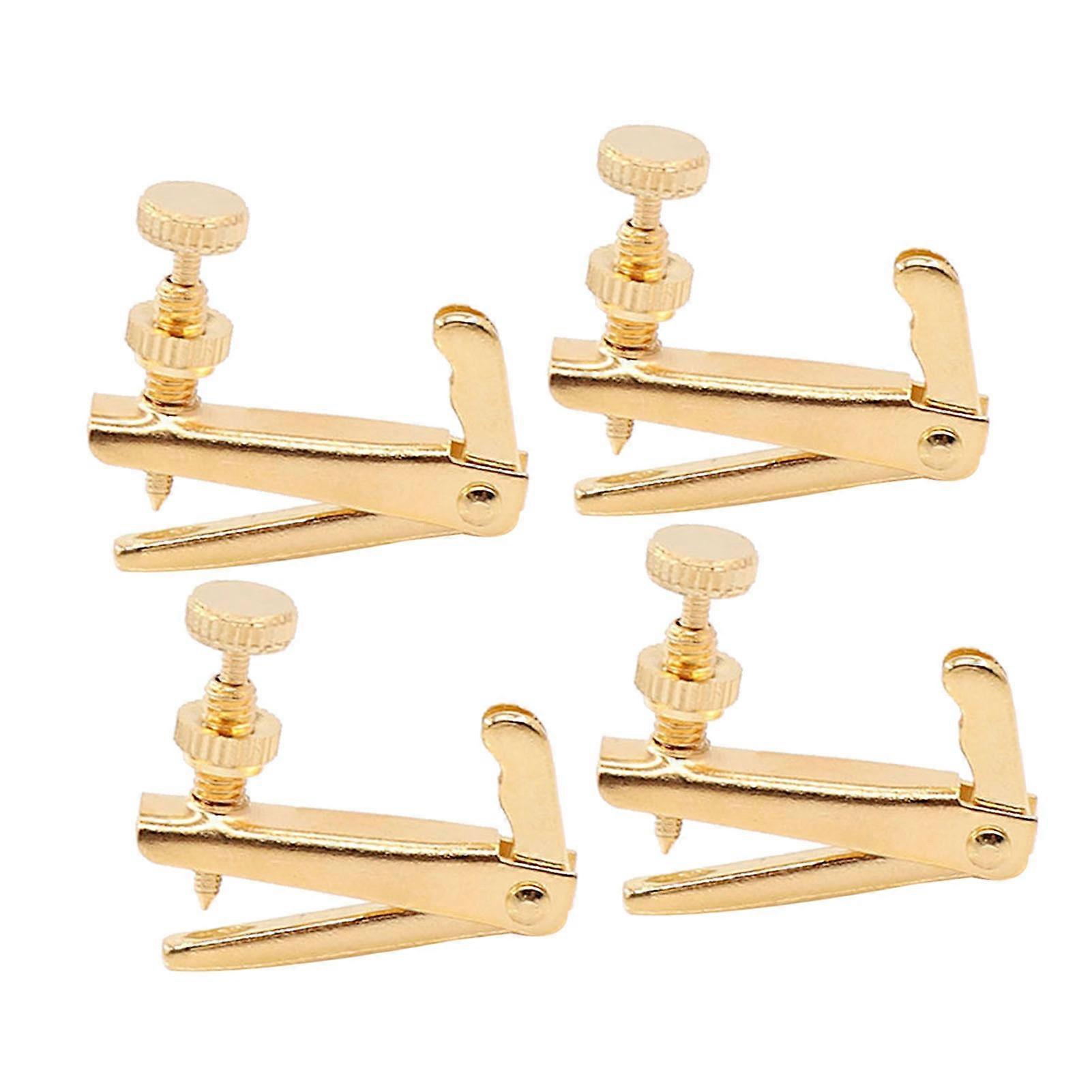 4 PCS Violin Fine Tuners for 4/4-3/4 Violin Alloy String Adjuster Anti Rust Violin Parts