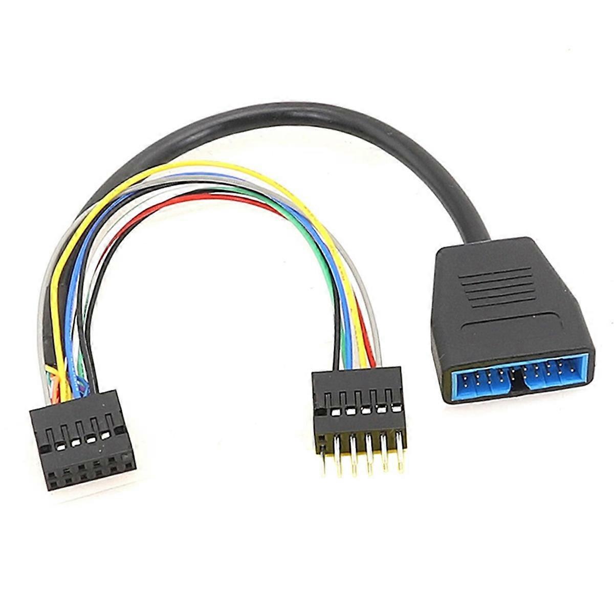 High Speed 11Pin USB Female to 11Pin USB Male 19PIN USB Cable for Computer Data Transfer and Chargi