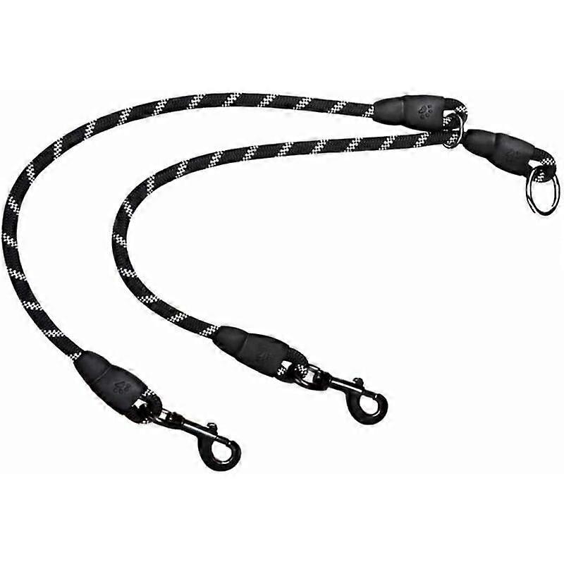 Double Dog Leash, Sliding Design, 360 Rotatable Hook, No Tangle, Reflective