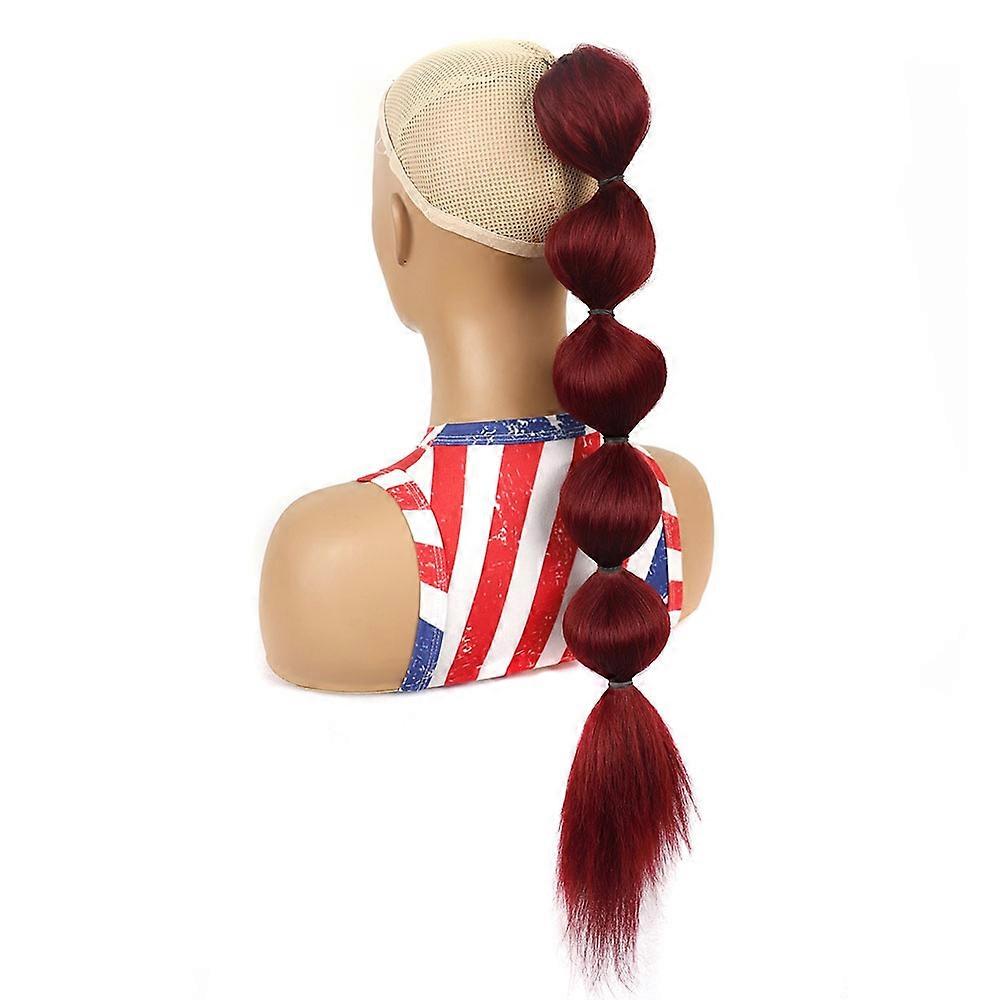 DLMW01 Bubble Shape Shaggy Wig Ponytail Drawstring Long Ponytail Wigs, Spec: BUG