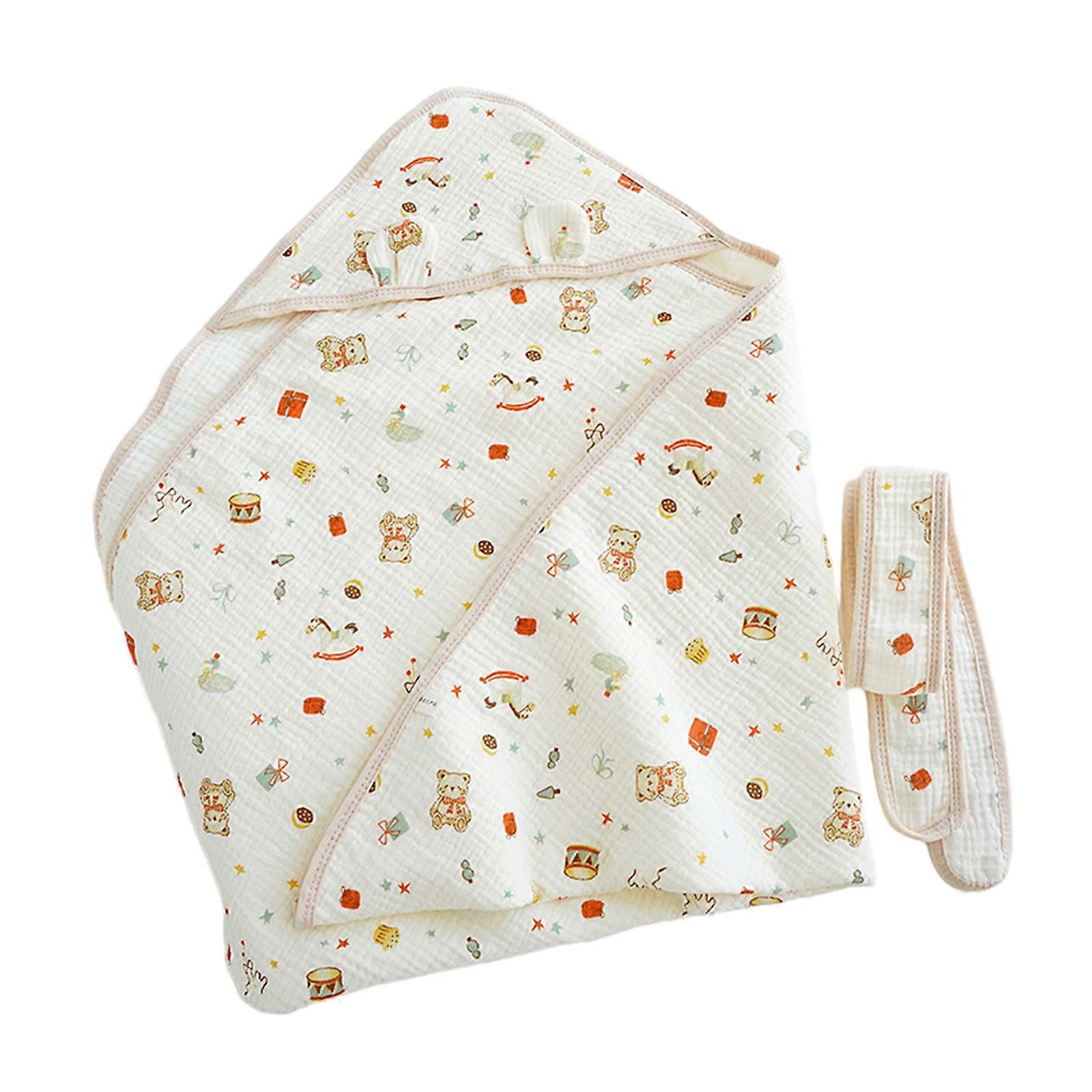 Newborns Blanket Comfortable & Gentle Baby Blanket 4 Layer Newborns Wrap Windproof Baby Blanket Large Size Baby Blanket