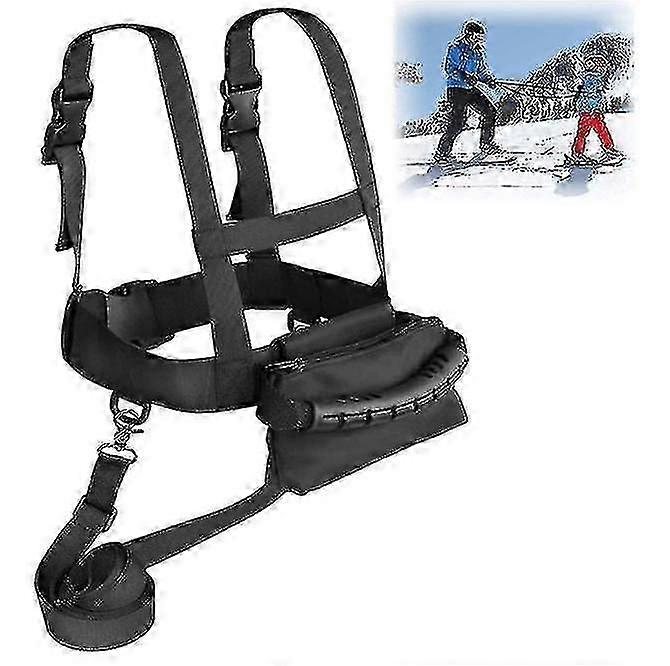 Kids Ski And Snowboard Training Harness With Removable Leash Black