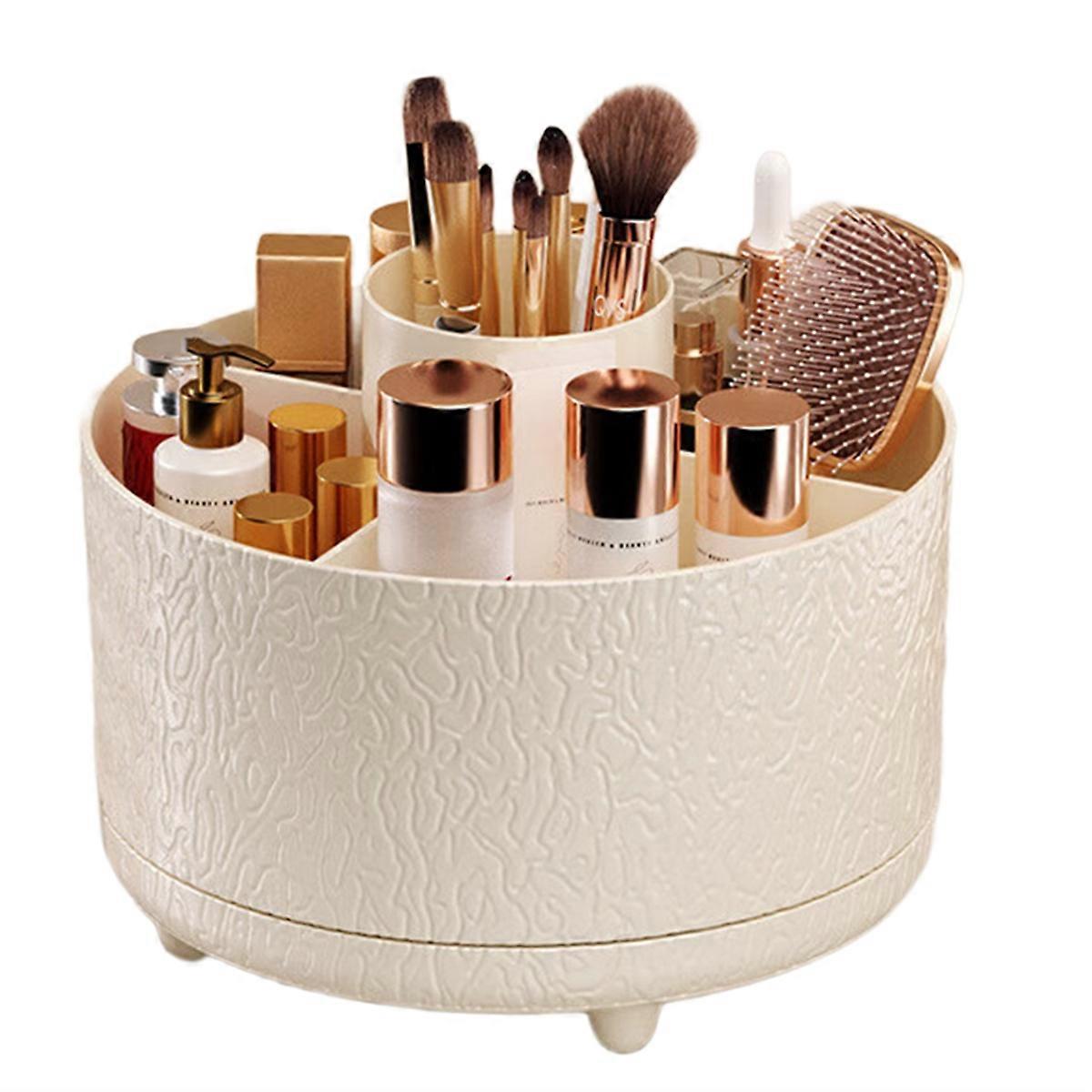 Cosmetic Storage Box Rotating Makeup Brush Organizer for Vanity B