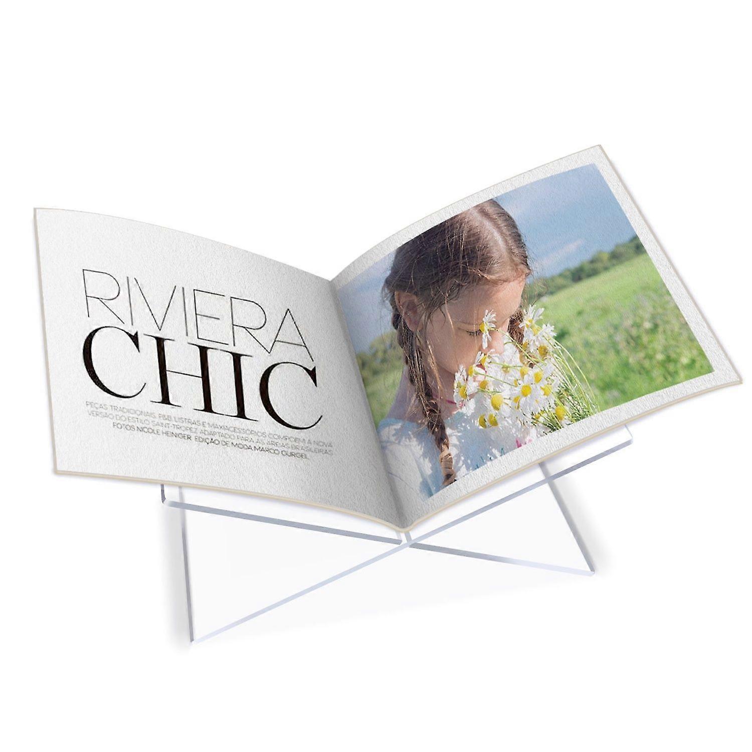 1 * X Shape Acrylic Transparent Open Bookshelf