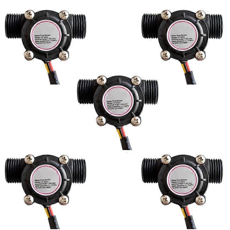 5pcs YFS201 G1/2 Water Flow Sensor flowmeter Hall Flow Sensor Water Control 130L/min 2.0MPa