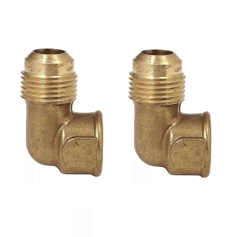 Replacement for Thrifco Plumbing 4401177 50 1/2' Flare x 3/8' FIP Brass 90 Degree Elbow, 2 Pack