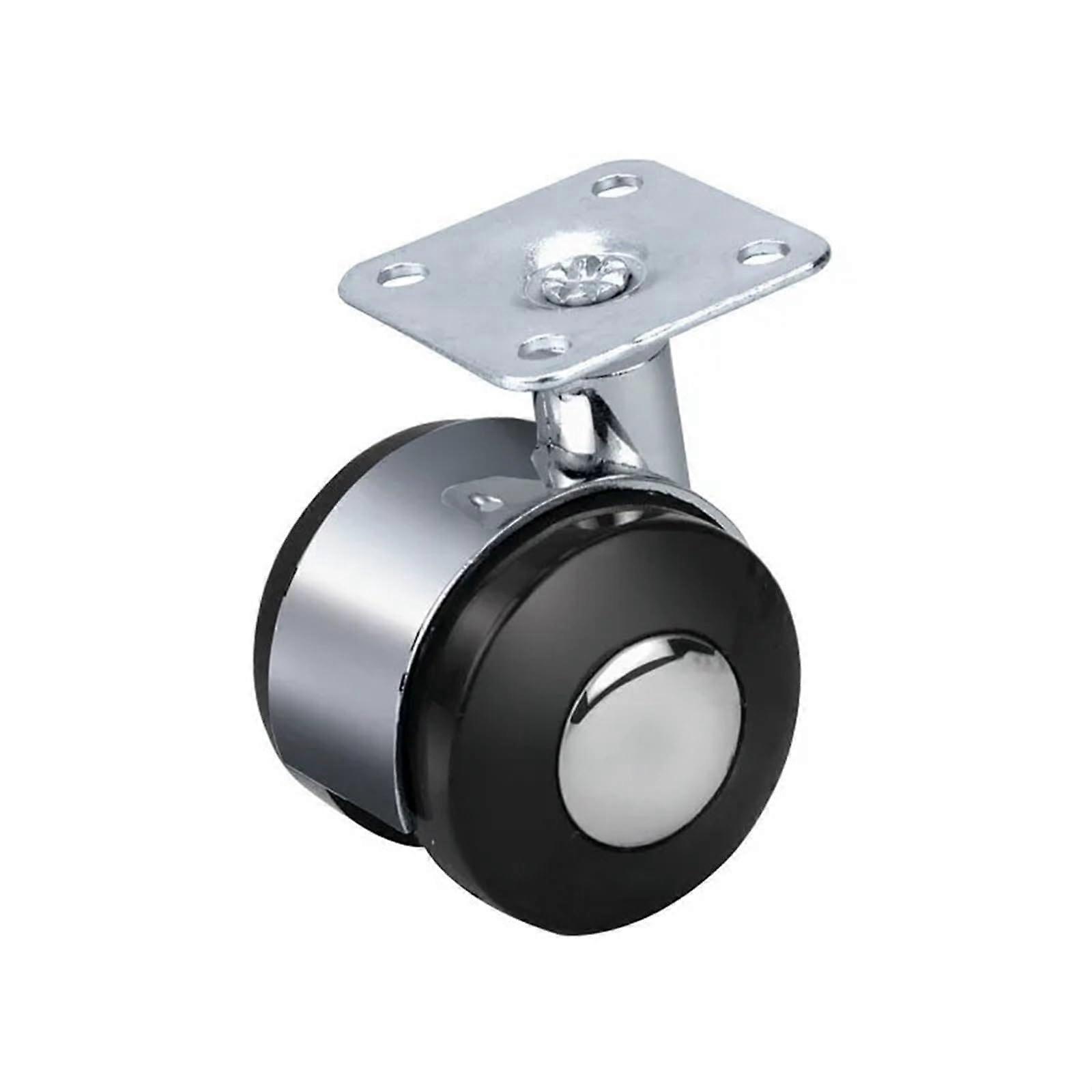 1.5 Inch Zinc Alloy Flat Casters for Coffee Table and Furniture - Silent Universal Wheels for Dining Carts and Display Stands (1 pc)
