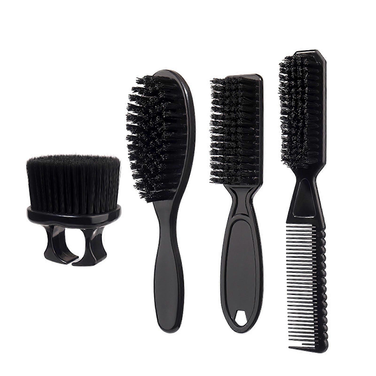 4 Pieces Grooming Set For Men Hairdressing Accesories Portable Styling Brushes For Creating Unique Hairstyles