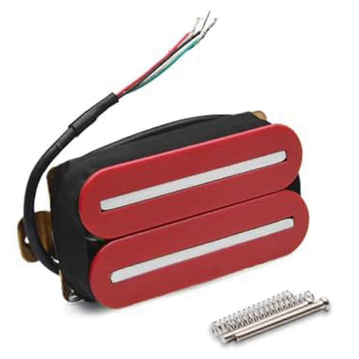 High Output Neck Dual Hot Rail Humbucker Pickups Red for Electric Guitar Upgrade High-Gain Pickups with Enhanced Sustain and Noise Cancellation for Ro