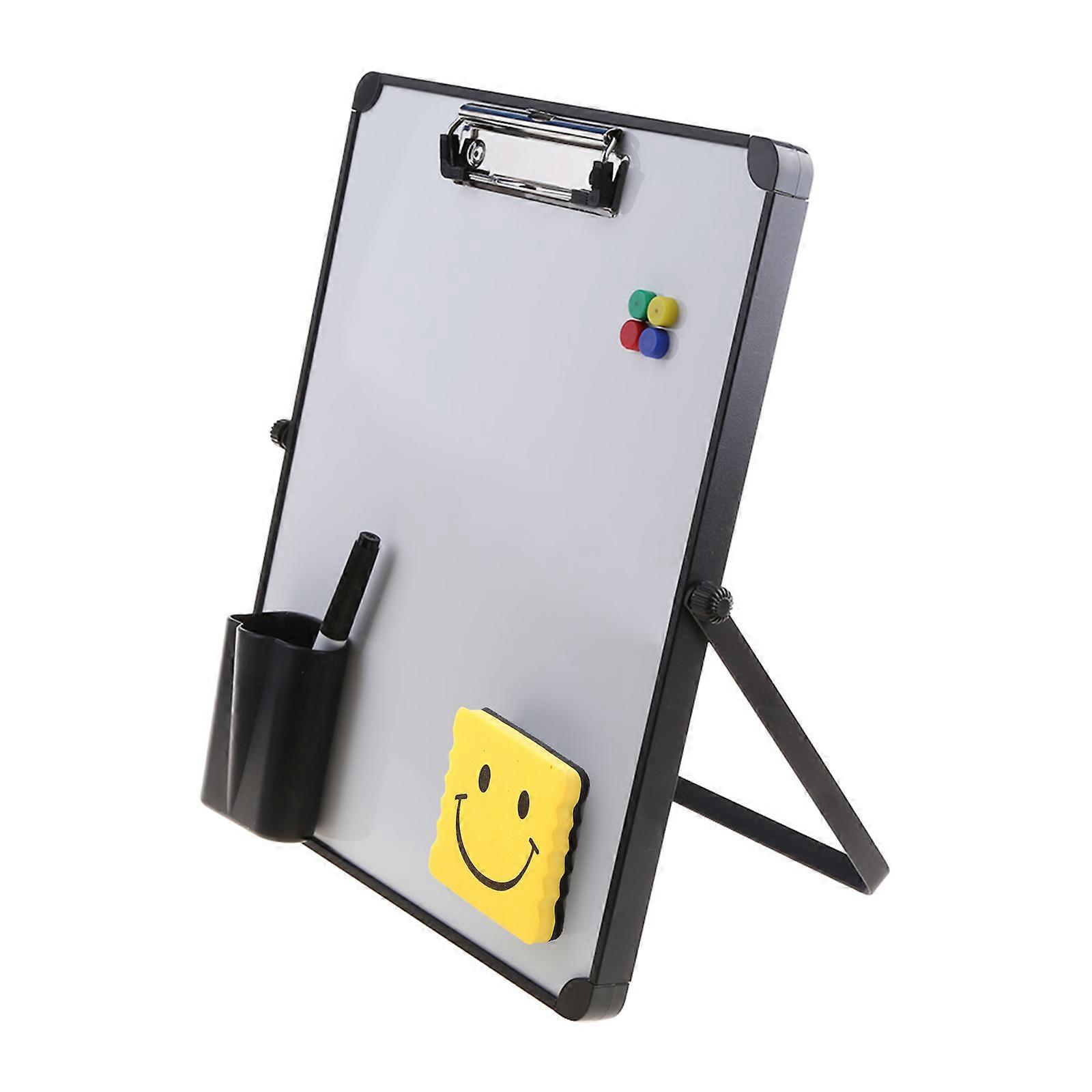 Erasable Magnetic Whiteboard Desktop Message Board Reusable Stand Mini Easel with/without Clip for School Office Kids