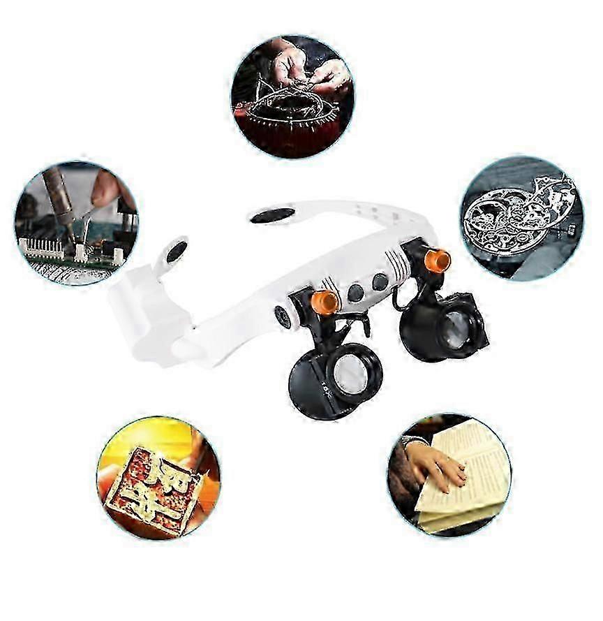 3x 4x 5x 6x 7x 10x 15x Led Magnifying Adjustable Head Magnifier Bracket Loupe