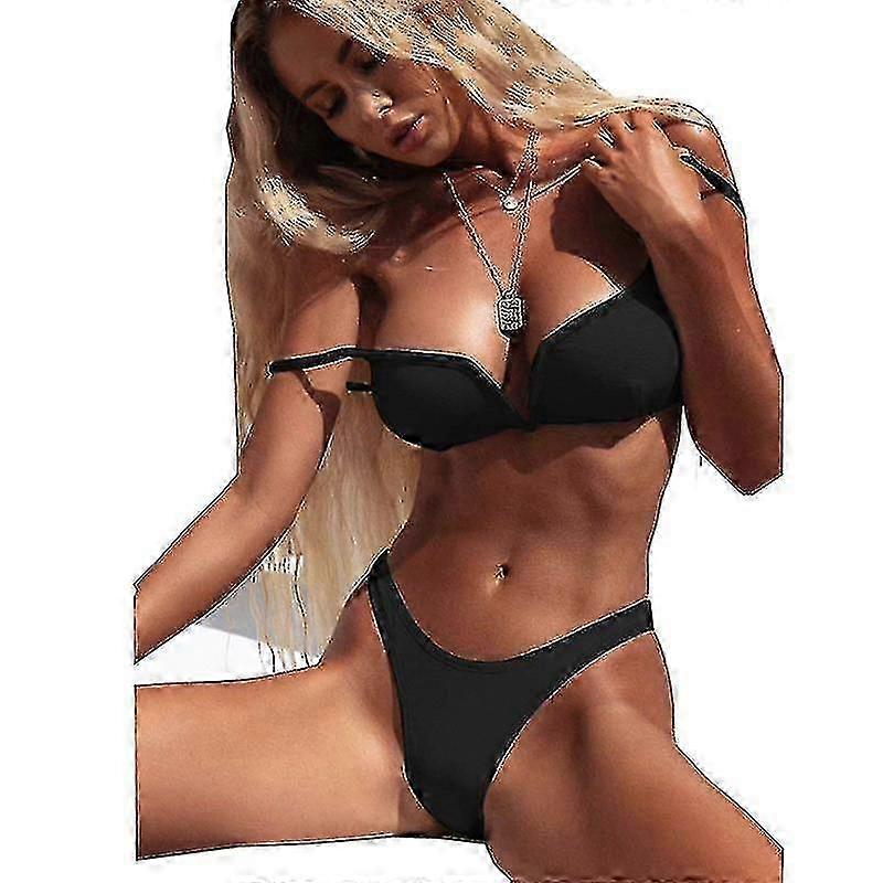 Bikini Ctel V Cami Cami Maillots de bain Couleur unie Bretelles rglables Maillots de bain pour femmes - MXBC