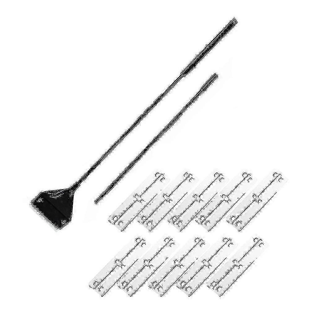 Aquarium Algae Scraper Fish Tank With Extension Rod And 10 Blades