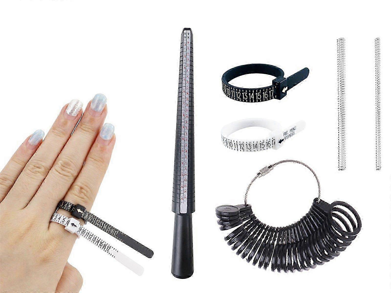 2PCS Ring Sizer Measuring Tool Set - Finger Size Gauge Measure Tool D to Z for Jewelry Making