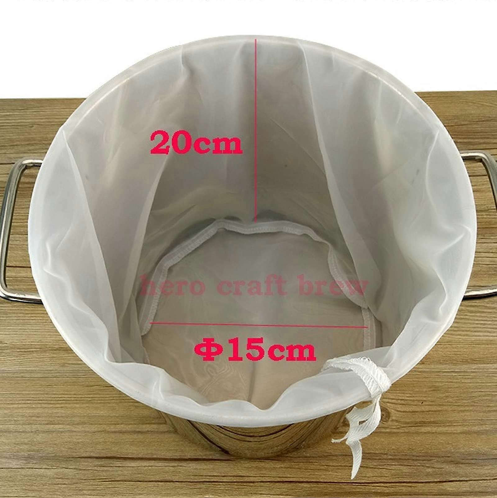 1520 Brew Bags Filter White Fine Strainer Bag with Reusable Multi Sizes for All Gra Press Drawstring
