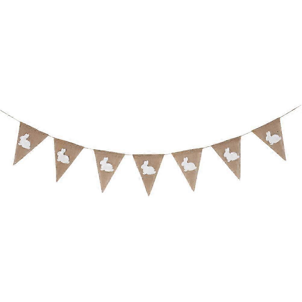 Easter Banner Garland Banner Easter Rabbit Bunting Banner for Party Decoration