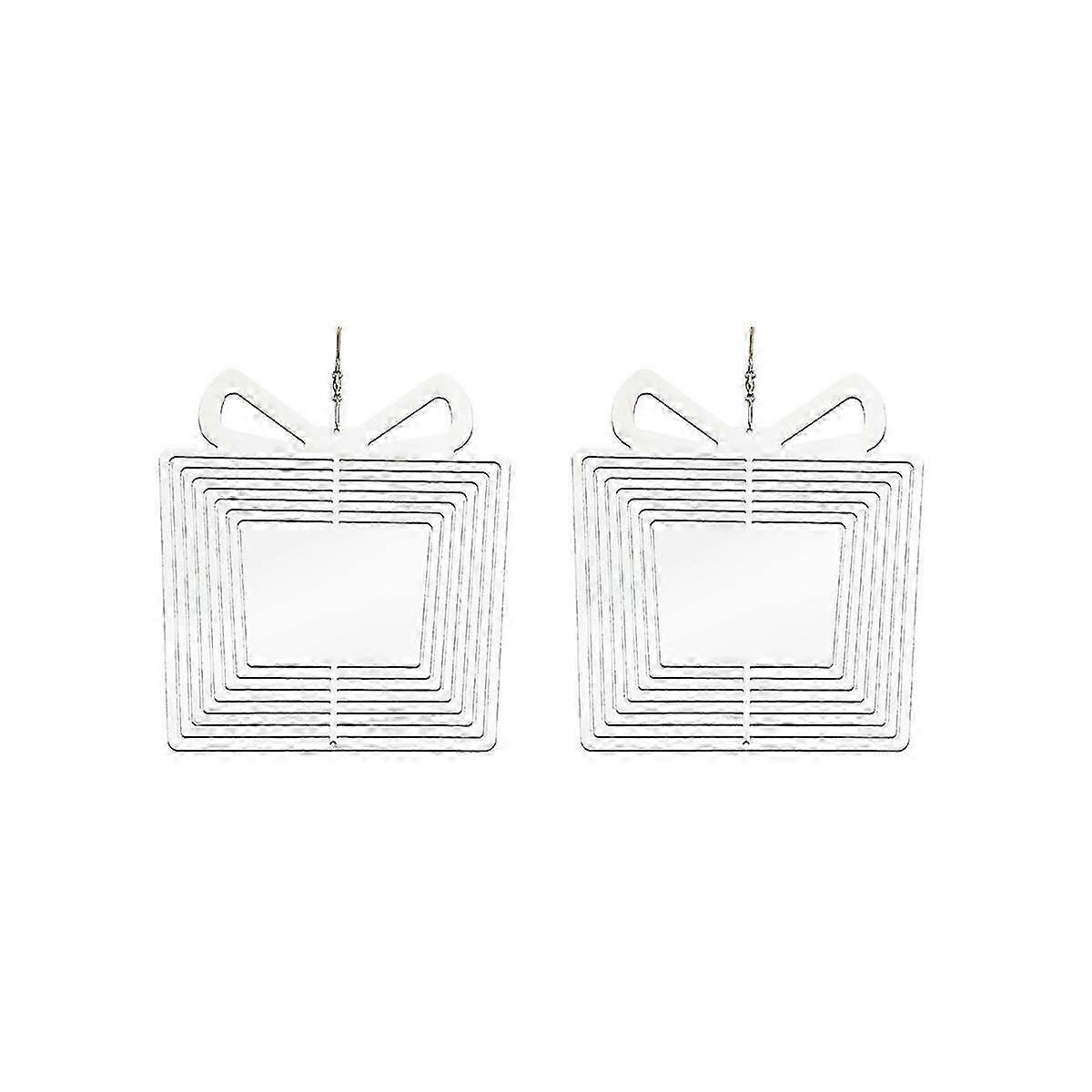 2Pcs Sublimation Wind Spinner Blanks 3D Garden Wind Spinners Sublimation Blanks Double Sided Wind S