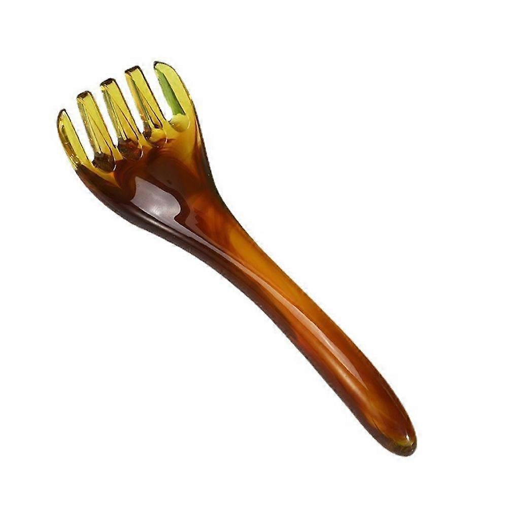 Resin Beeswax Massage Comb - Amber Color for Calm Muscles and Better Circulation