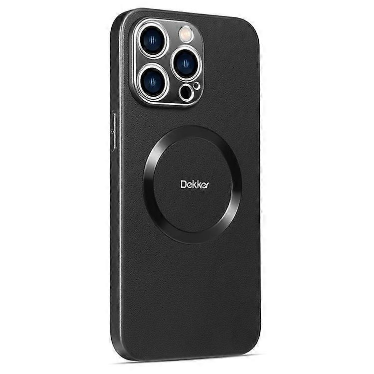 DEKKER Compatible For iPhone 15 Pro Back Cover Compatible with MagSafe PU+TPU Phone Case