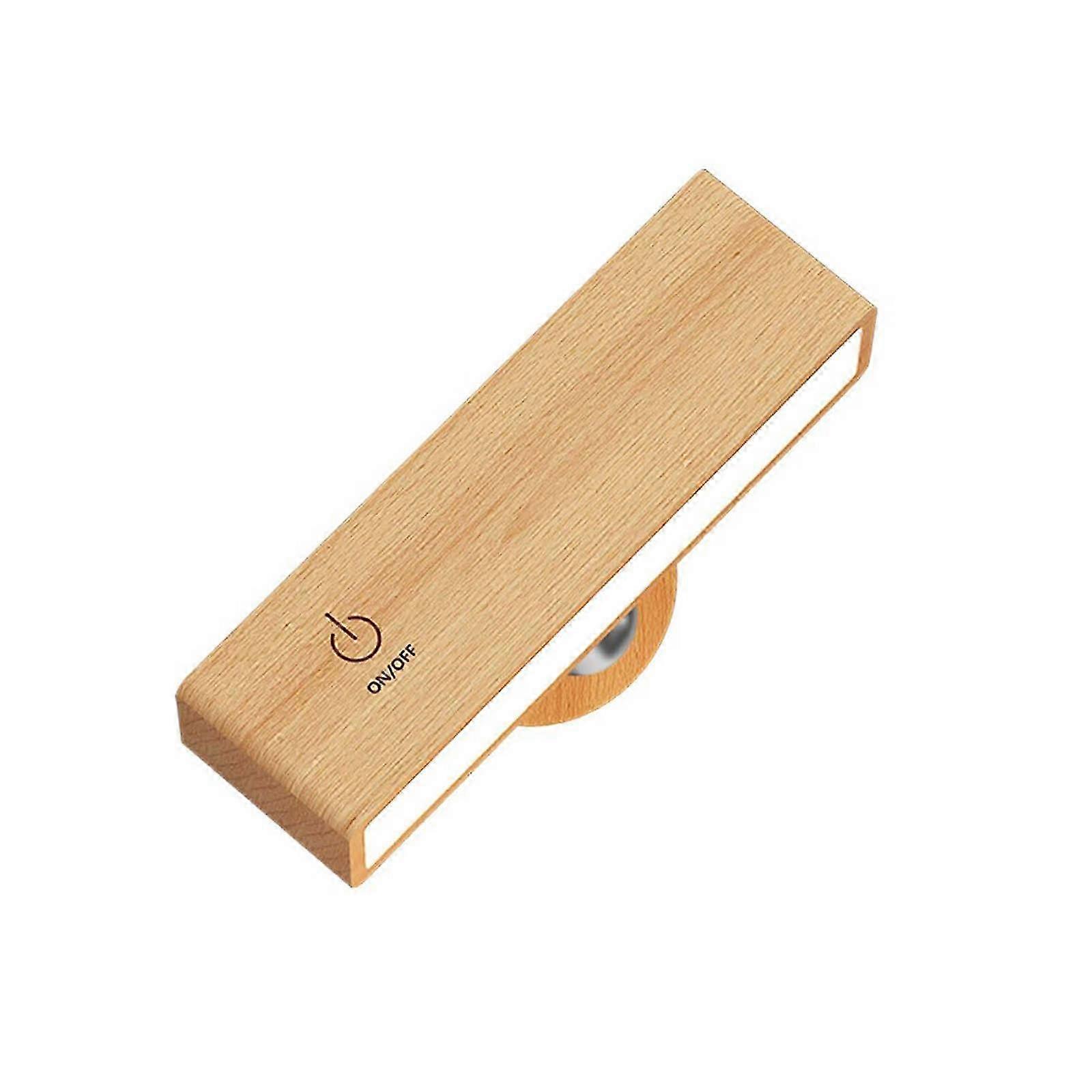 2025 Beech Wood Magnetic Wall Light with 360° Rotation & Rechargeable