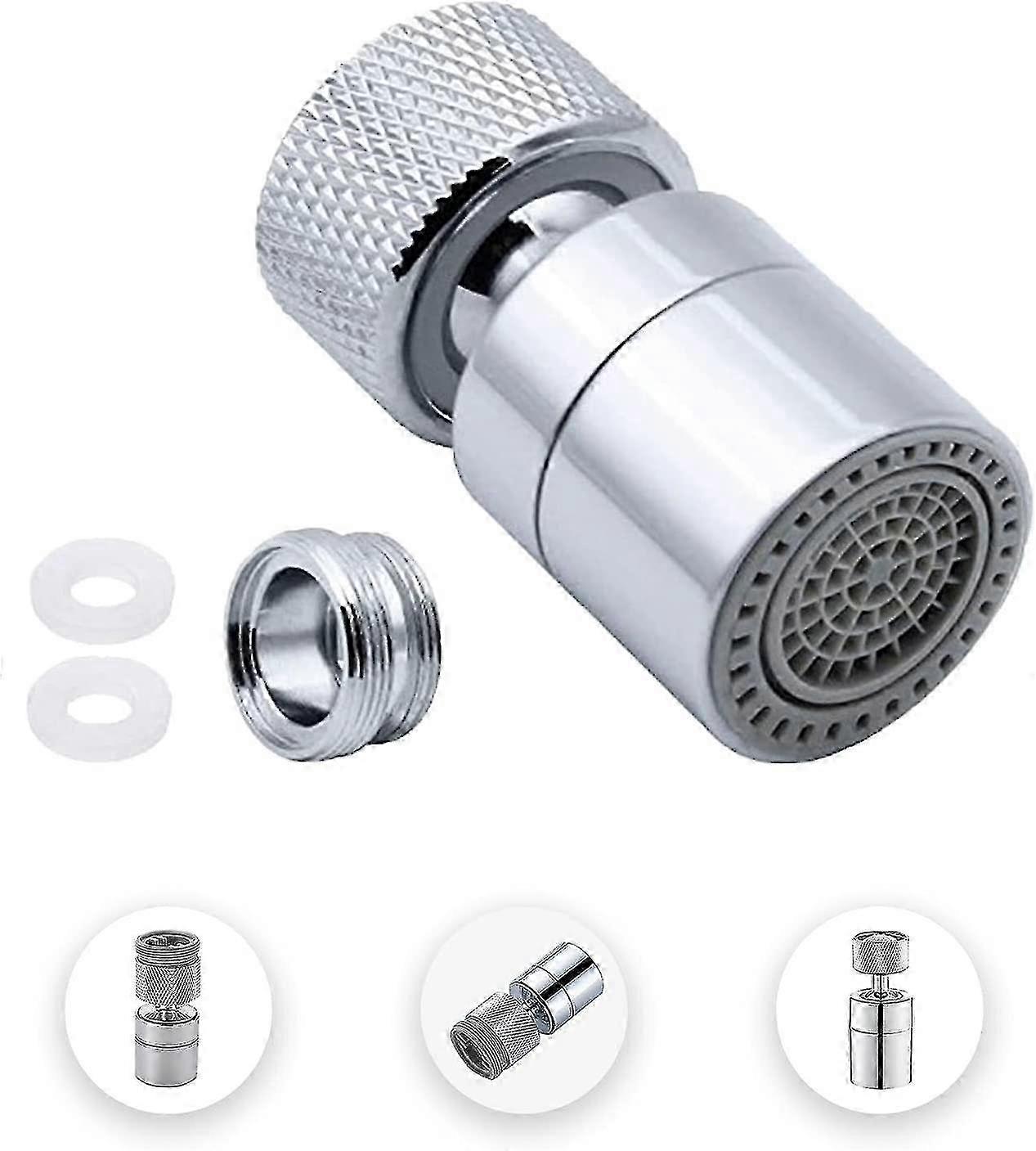2-Mode Brass Kitchen Faucet Foaming Filter with M22/M24 Nozzle Adapter