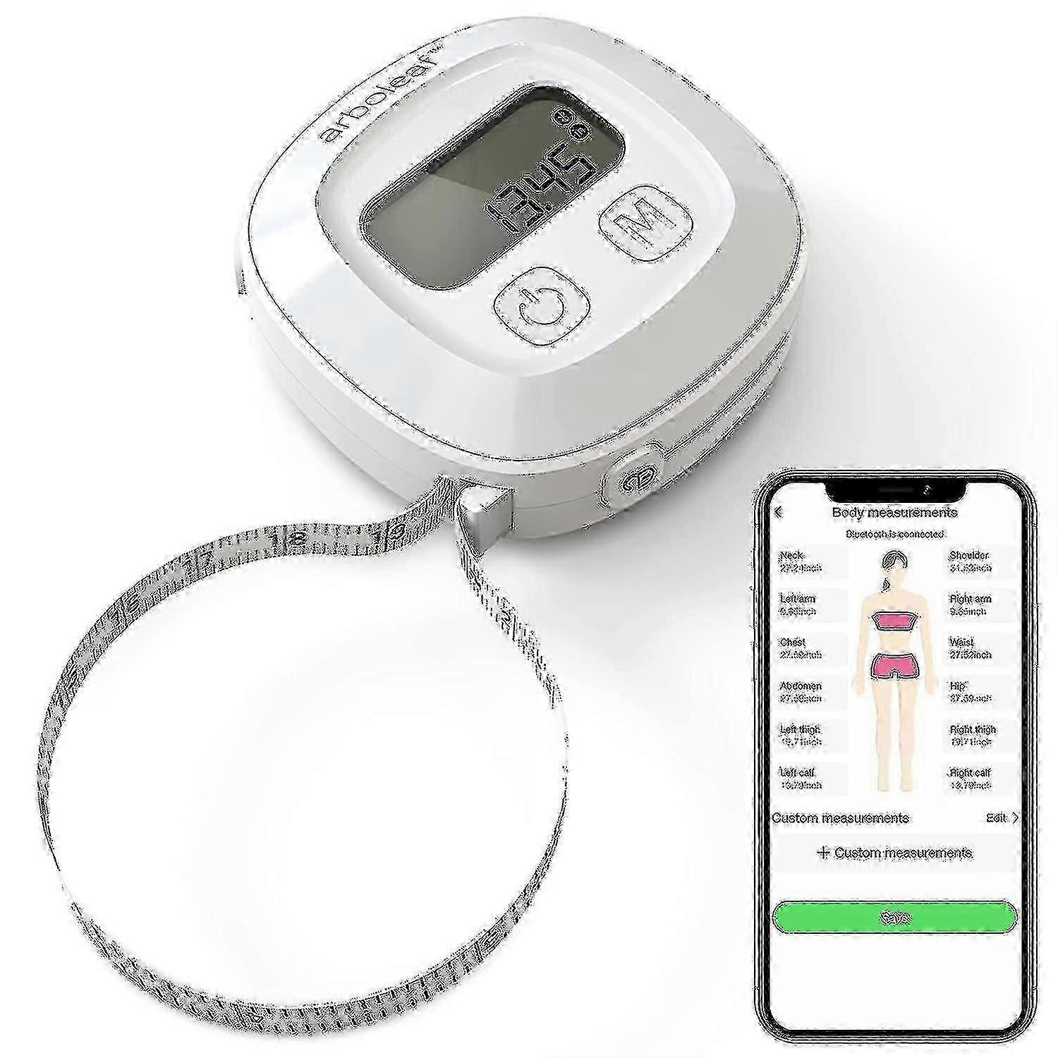 Έξυπνη μεζούρα Bluetooth με εφαρμογή, κλείδωμα &; αναδιπλούμενη για μετρήσεις σώματος