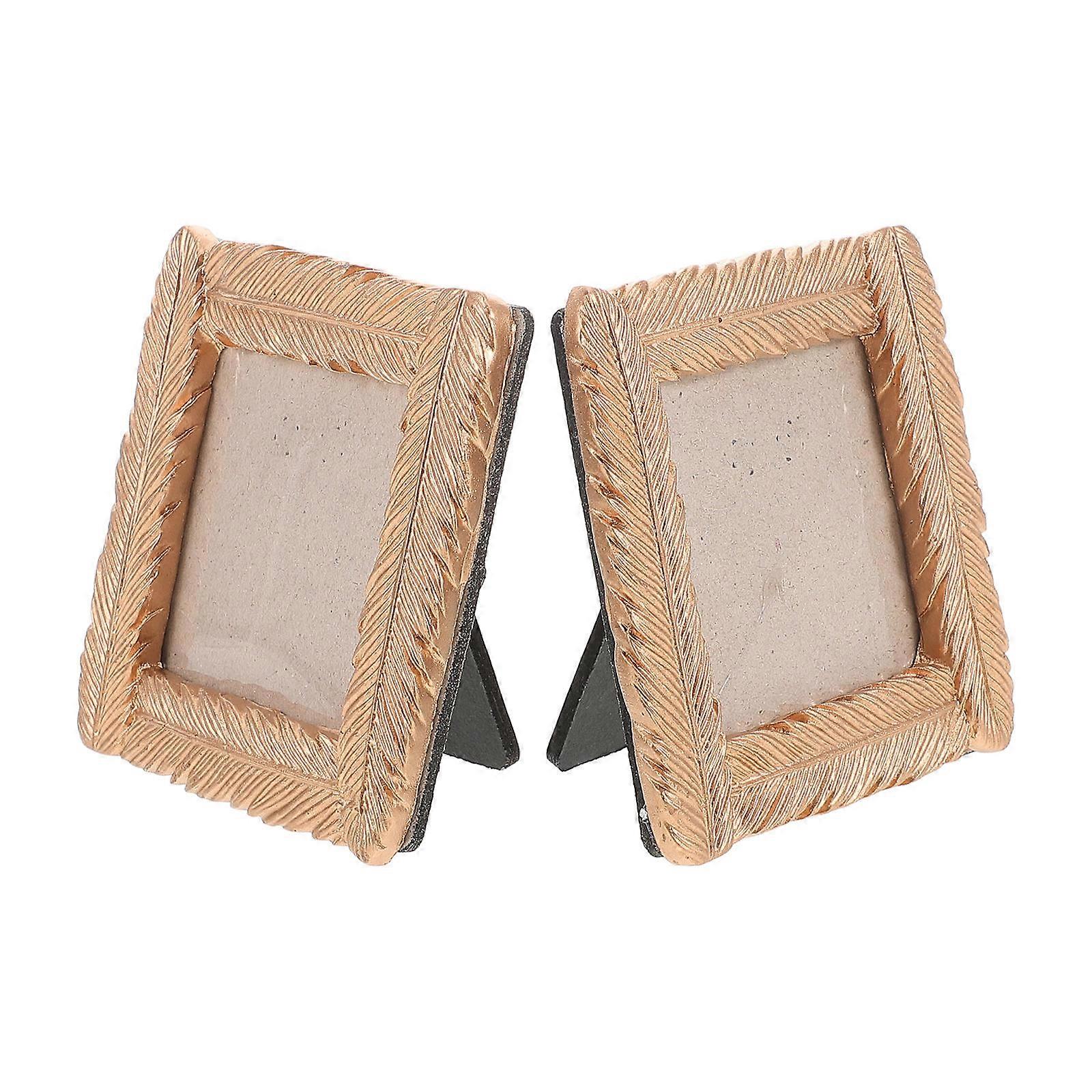2pcs Small Photo Frame with Edges – Desktop Picture Frames for Wedding, Home, Office Decor, Gift & Memory Display