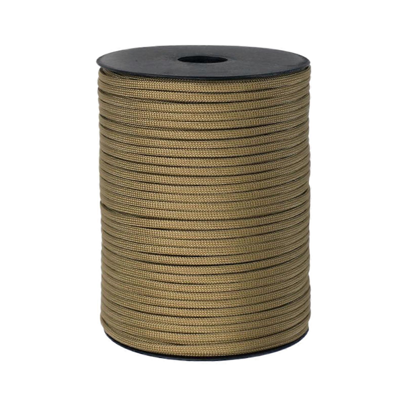 Durable paracord rope, military, tactical survival, parachute, safe rope for hammocks, hiking, fishing, khaki