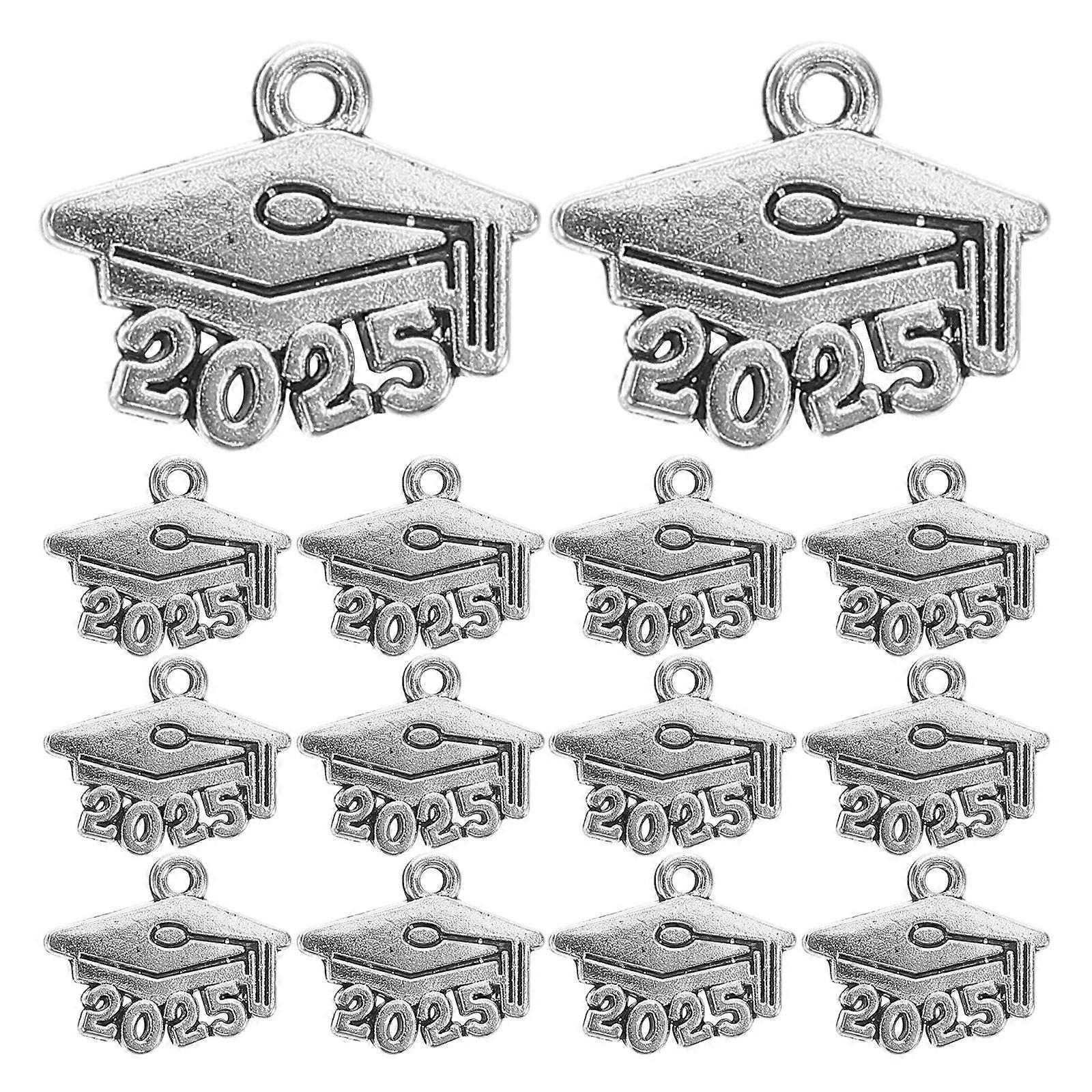 Here's a polished and professional product description for your **50pcs Graduation Cap Charms**:

 

**50pcs Graduation Cap Charms – DIY Alloy