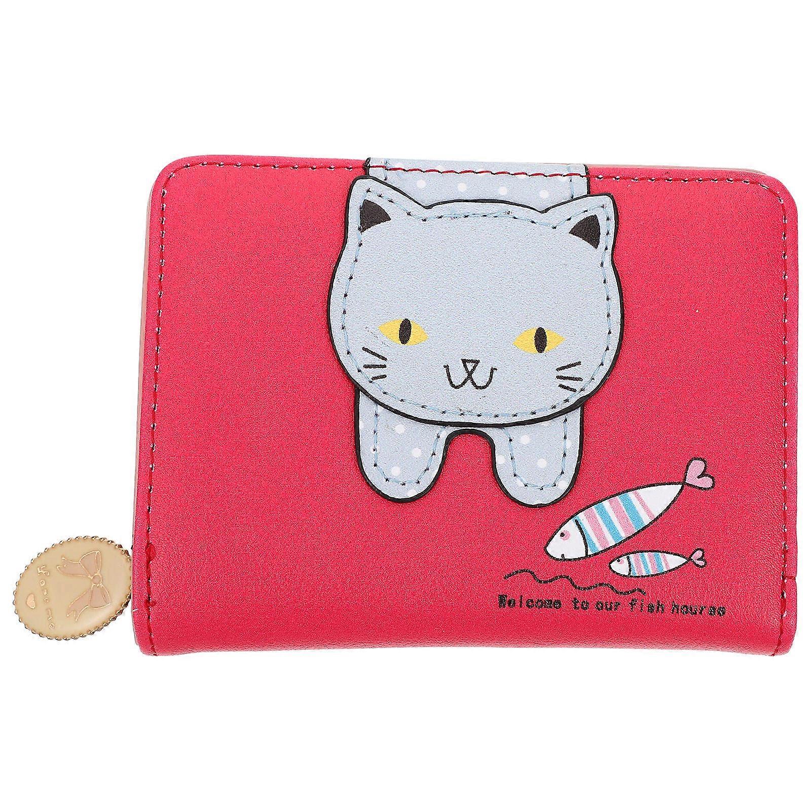 Cute Cartoon Coin Purse Multi Functional Change Card Storage Bag Compact Zipper Wallet for Birthdays Holidays