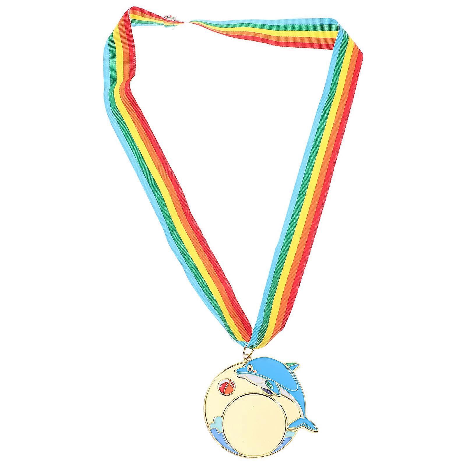 Medals for Kids Sports Competition Zinc Alloy Round Hanging Awards 2.6X2.4X0.1in