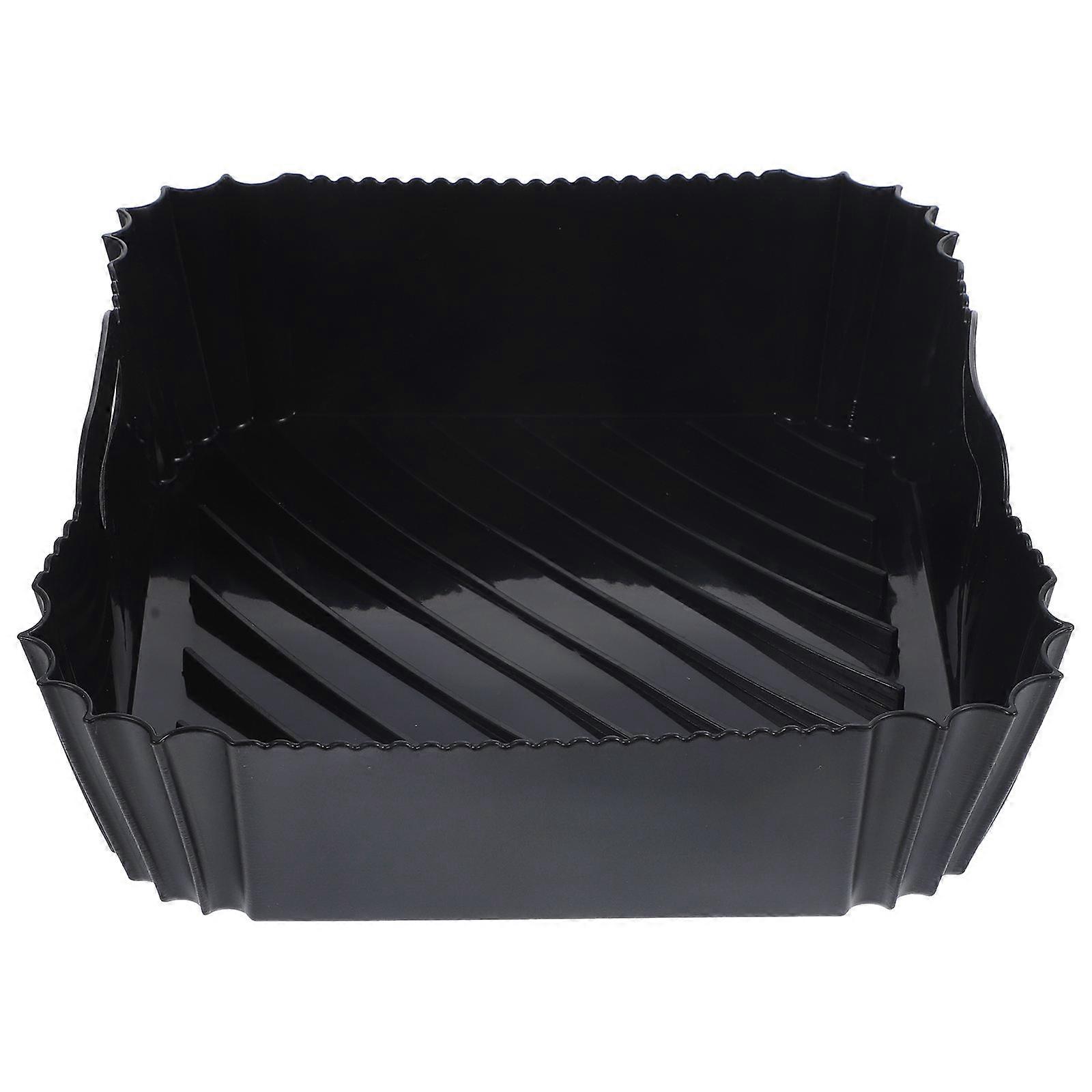 Reusable Silicone Air Fryer Liner Non Stick Baking Mat for Easy Cleaning, Safe & Cooking Accessory, Black