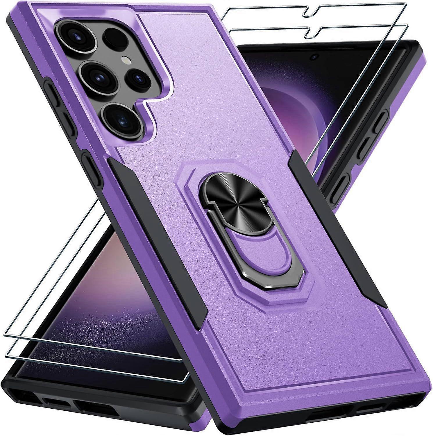 unbrand Compatible with Samsung Galaxy S22 Case with Screen Protector[Not for S22+]Heavy Duty Shockp