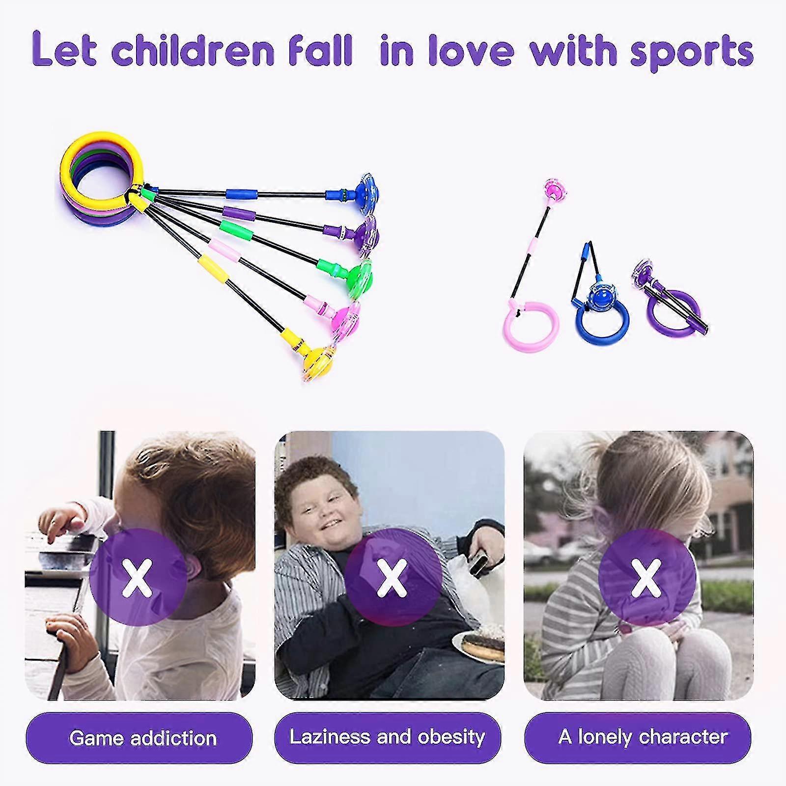 Children's Foldable Ankle Skip Ball Flash Jump Colorful Sports