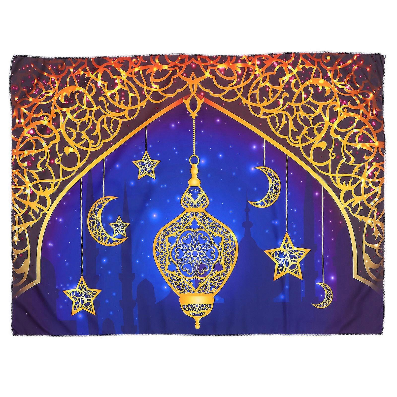Tapestry Wall Hanging Islamic Wall Decoration Eid Party Atmosphere Polyester Material Rectangle Shape 1Pack