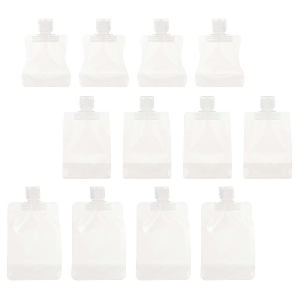 Here's a well structured product description and potential use cases for the **"12pcs Travel Lotion Storage Bags With Suction Mouth Leakproof Empty