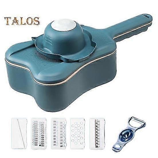 1 Set Veggie Chopper Multiple Blades Shredding Comfortable Grip Useful Ergonomic Design Vegetable Cutter for Kitchen
