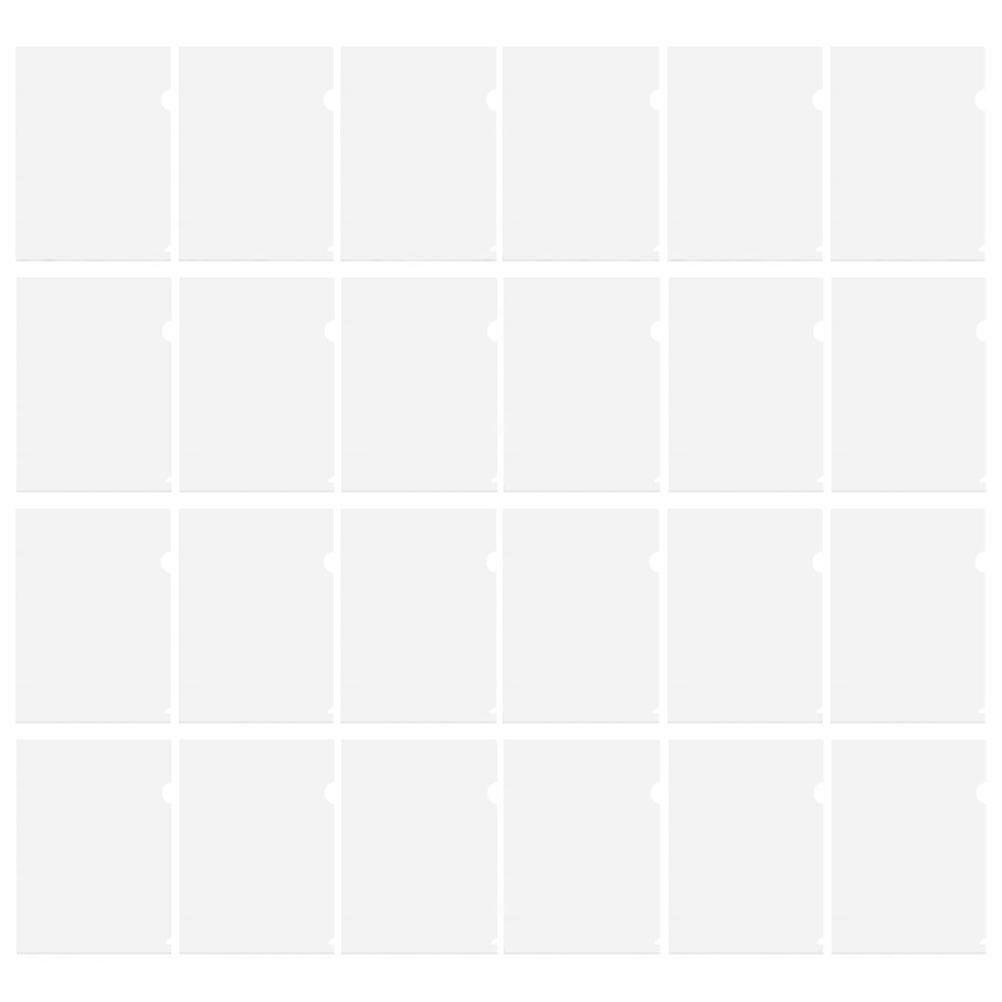 40pcs Clear Plastic L Type File Folder for A4 Documents High Capacity Transparent Sleeves for Storing Papers