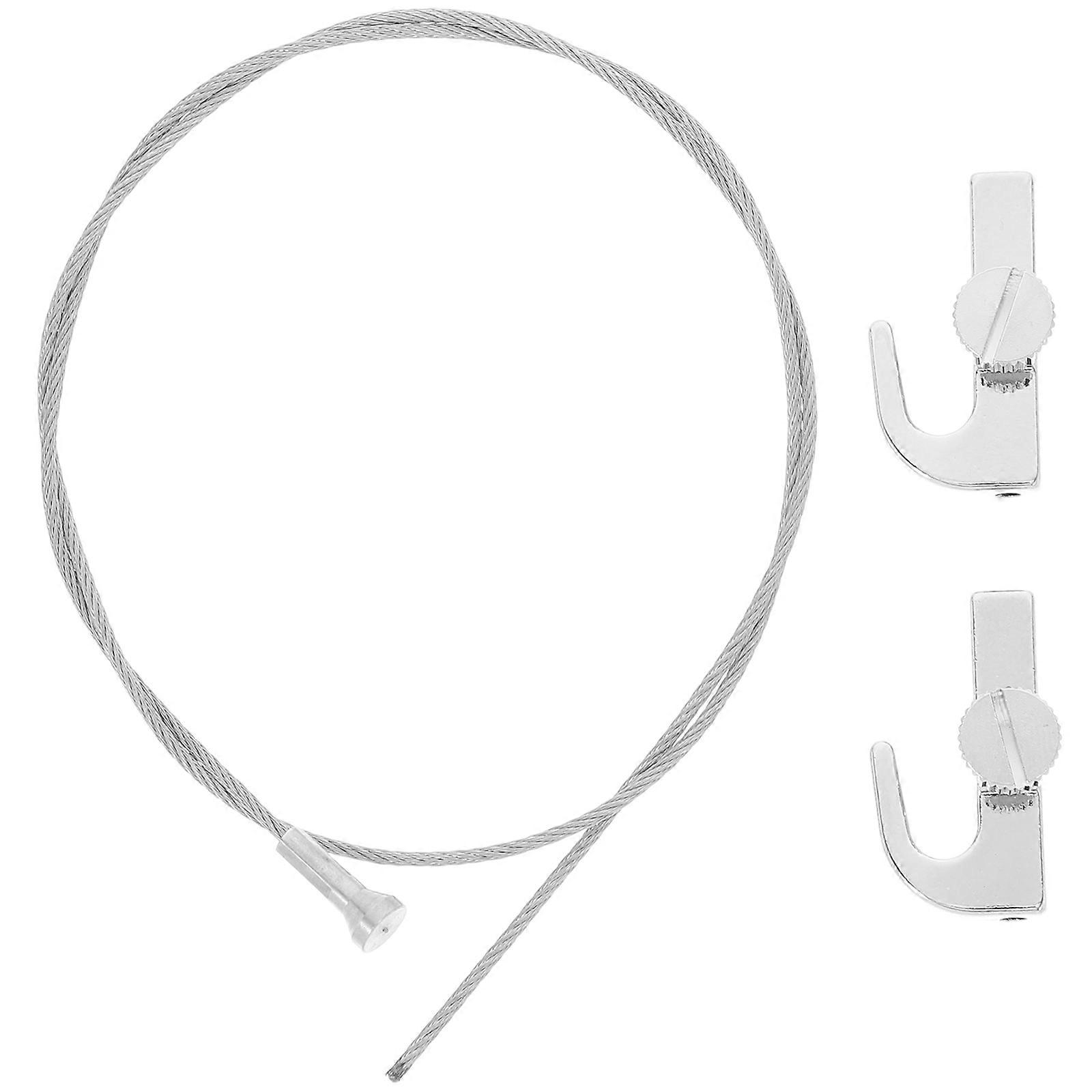 Wire Art Hanging System with Multifunctional Hooks for Picture Rails – Effortless Positioning of Paintings, Photos & Decorations for Gallery Rail