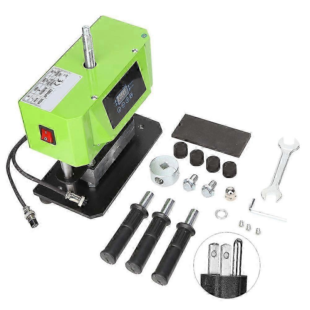 1-2Ton Hand Rotating Dual Heat Plates Machine Digital Timer 6x12cm