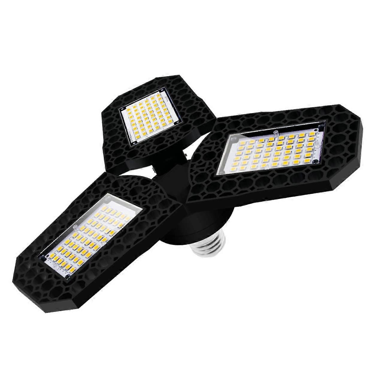 Garage Light Bulb Fan LED Gooseneck Spectrum Attachment Rechargeable Night Light Fixture for Ceiling Fan Wall Mount Black