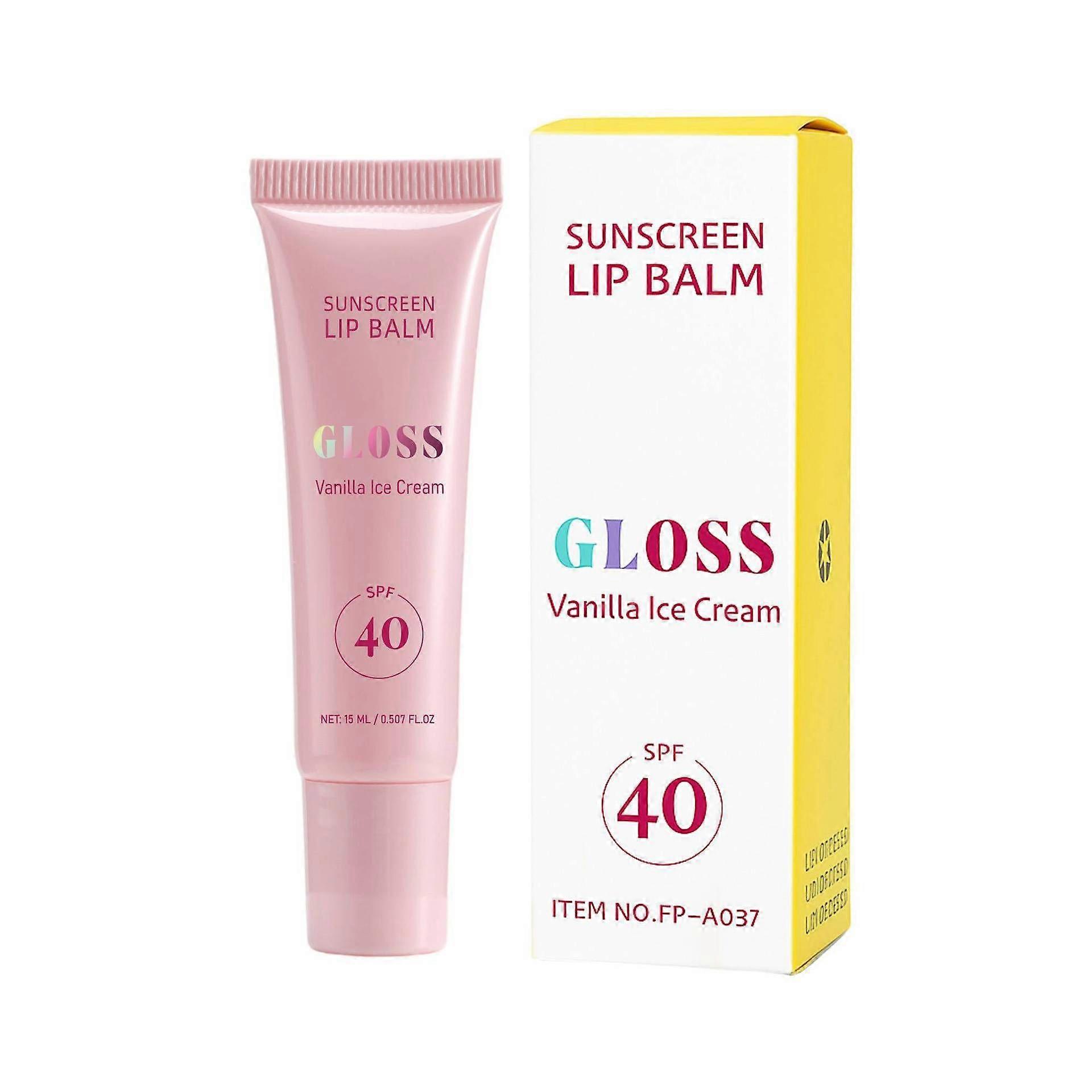 Lip Gloss, Sunscreen SPF 40 Lip Balm, Long Lasting Moisturizing Nourishing Tinted Lip Oil Soft Smooth Hydrating Lipstick Lip Gloss For Dry Lips