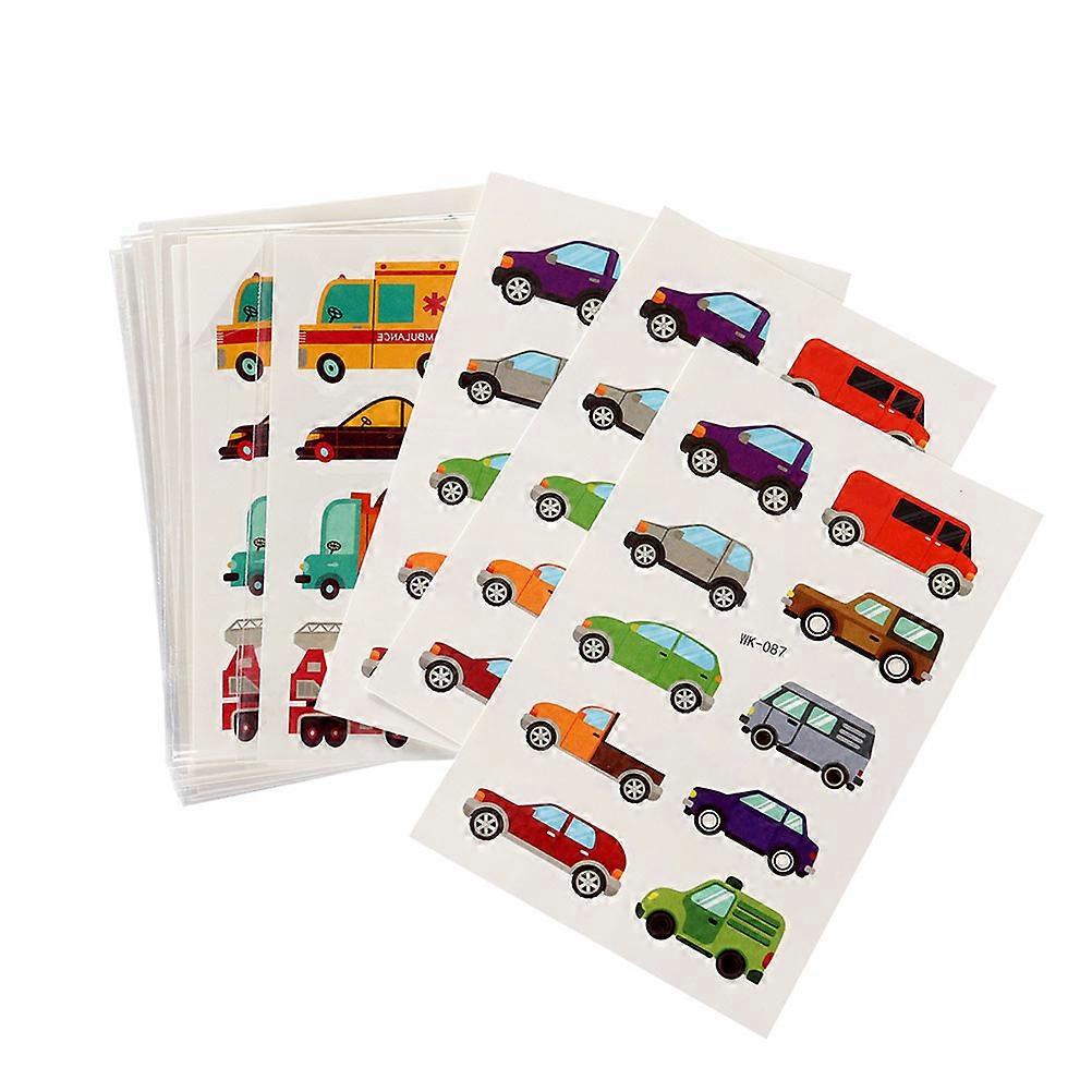 Temporary Vehicle Stickers Temporary Decal Cartoon Car Party Favors for Boys 11 x 7.5 x 0.02cm Removable 24 Sheets