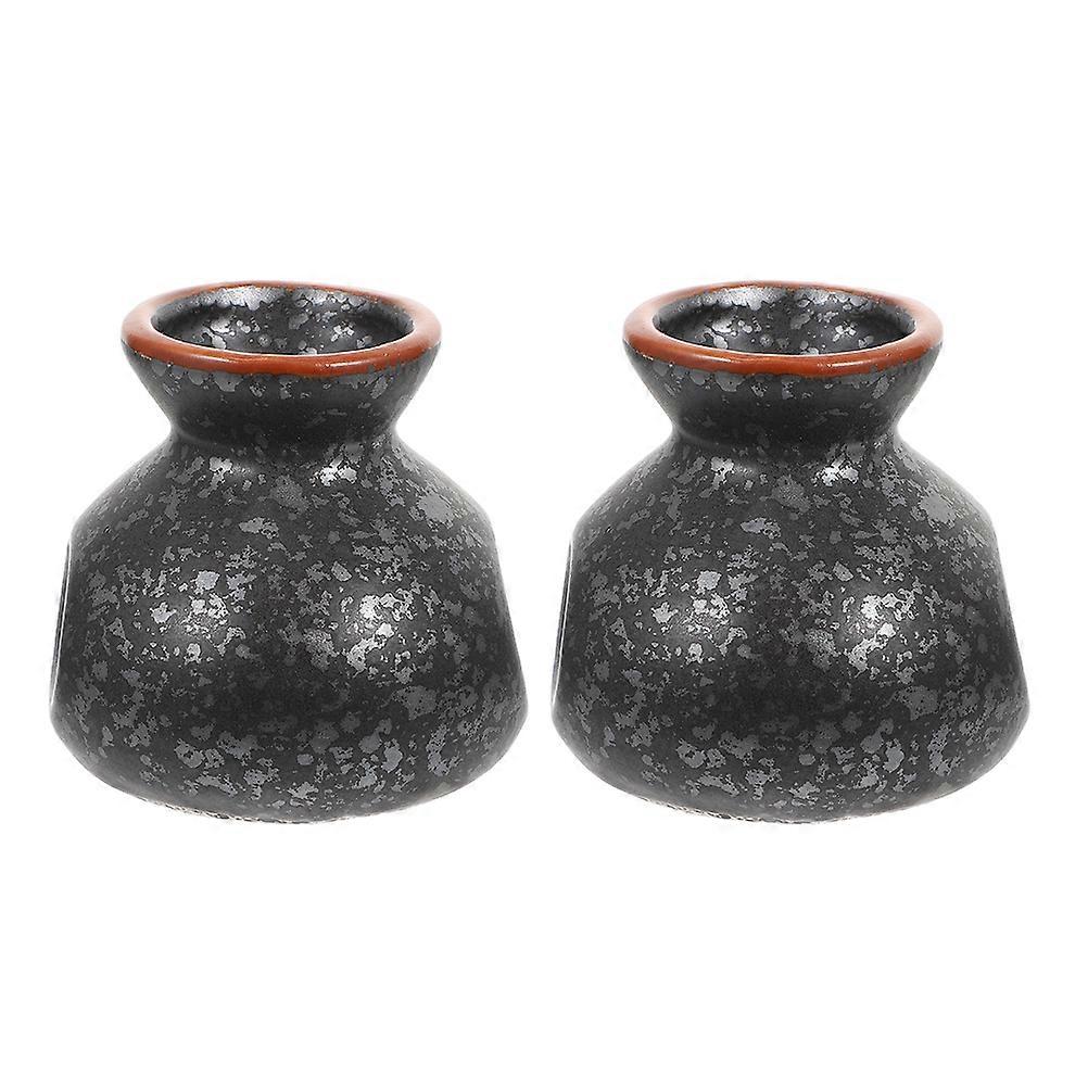 Creative Mini Toothpick Holder & Flower Vase – Retro Style Desktop Decor with Wide Stable Base for Home, Restaurant & Office Use