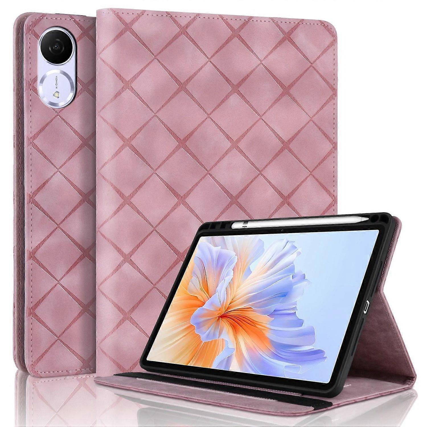 Embossed Leather Case For Honor Pad V9 11.5 - Pink