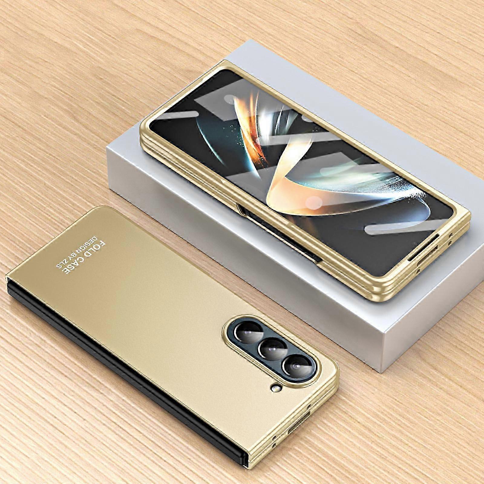 For Samsung Galaxy Z Fold 5 Case With Screen Protector, Hard PC Shockproof Case for Samsung Galaxy Z Fold 5, Solid Color