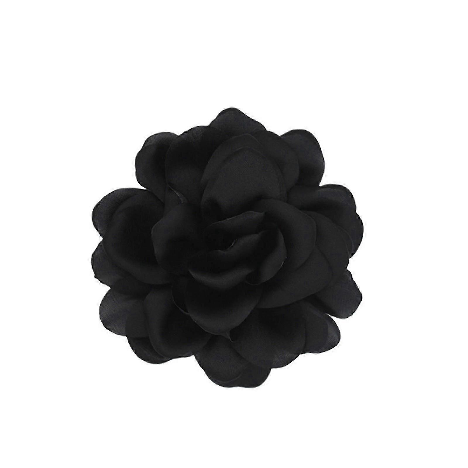 Elegant Wine Red Flower Lapel Pin for Office Parties and Dates