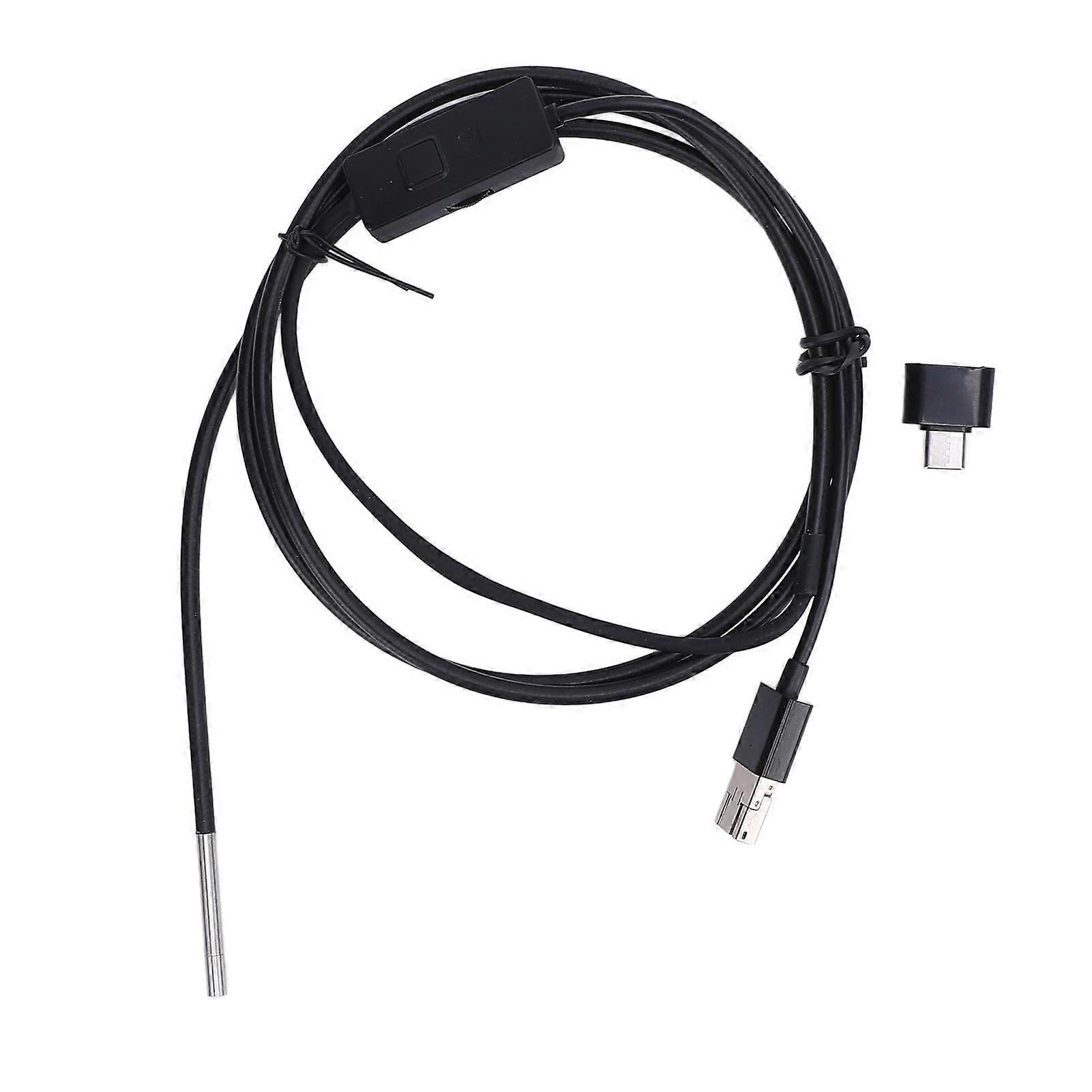 HD USB Endoscope Camera - Waterproof, 6 LED Lights, 3.9mm Lens, 1m Cable, Type C