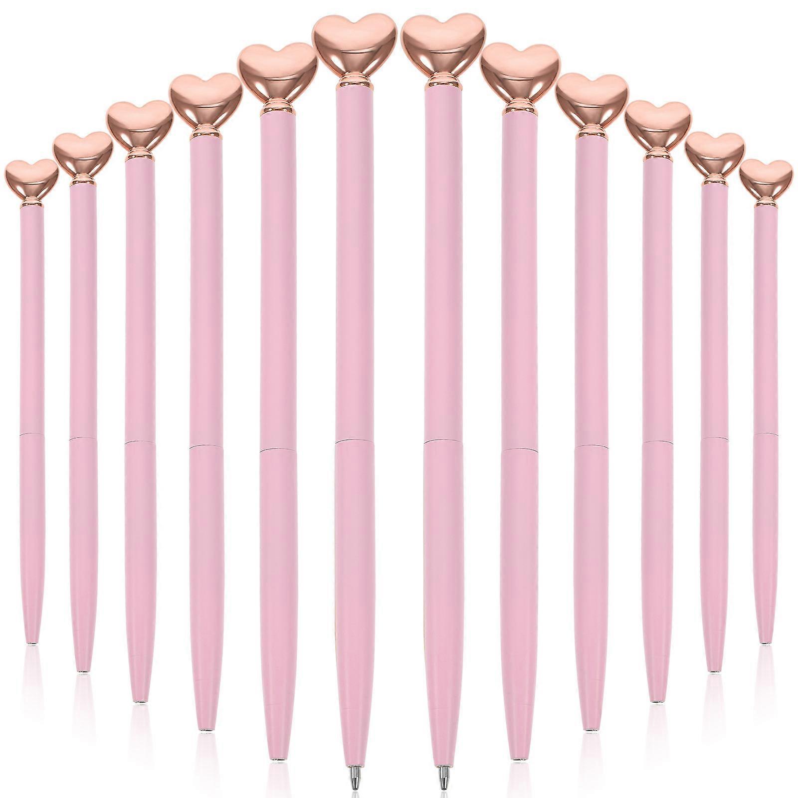 Heart-Shape Business Pens Doodling Gold Portable 12Pcs