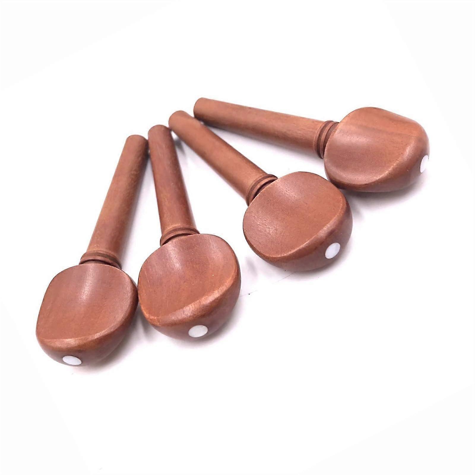 Violin Tuning Pegs Accessories with Jujube Wood and Shell Inlay for 4/4 Size Violins